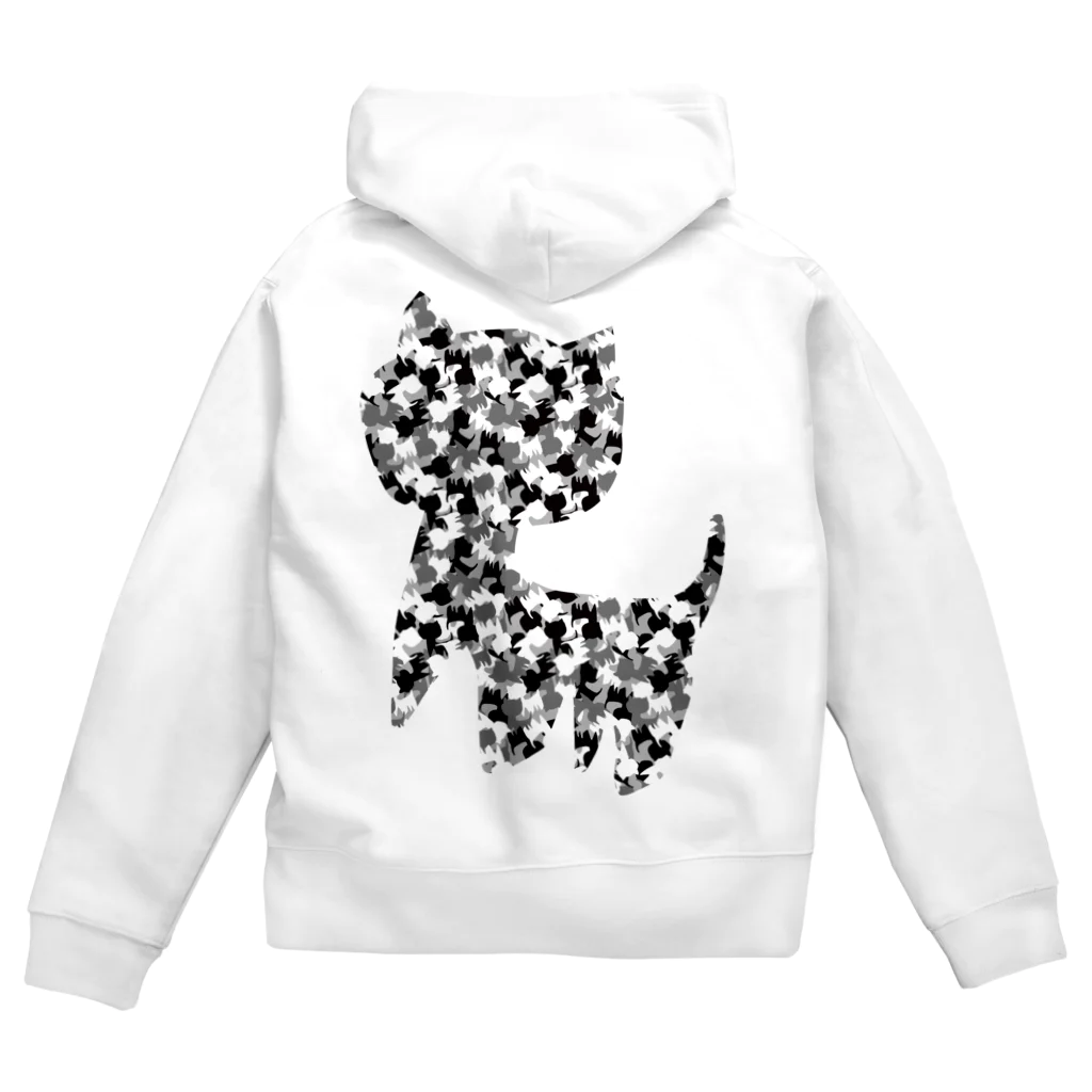 魚の目玉 SUZURI店のSCP-040-JP ねこですよろしくおねがいします Zip Hoodie