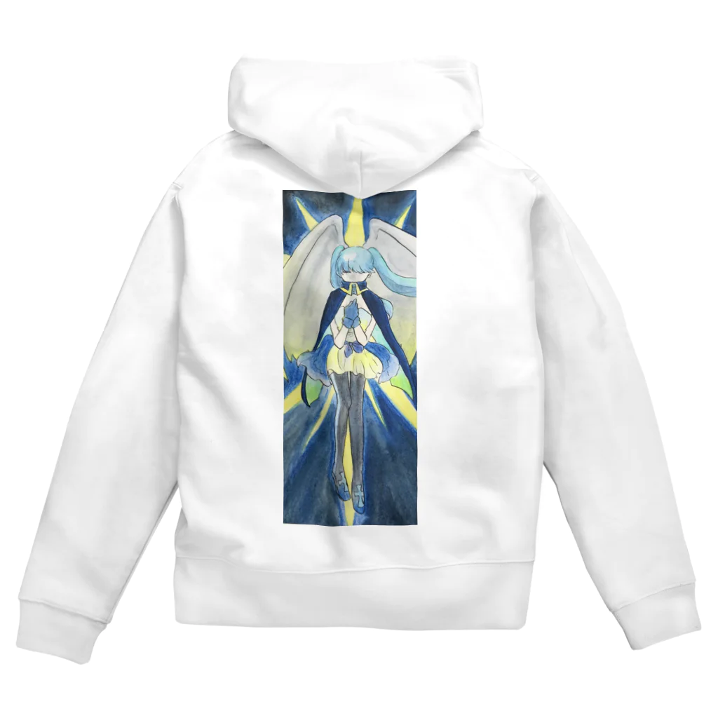 琉璃色クリエイトの蒼の天使（祈り） Zip Hoodie