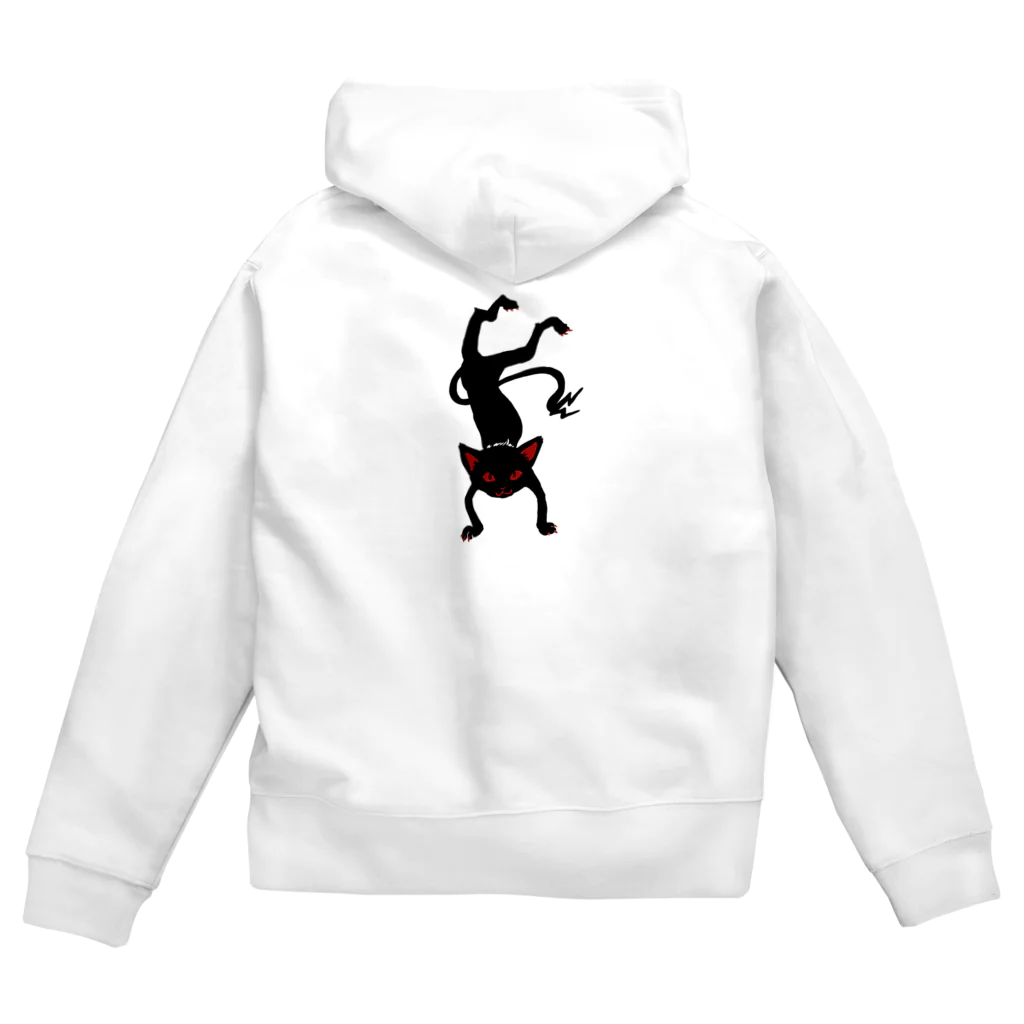 レコードの巣の黒猫又くん Zip Hoodie