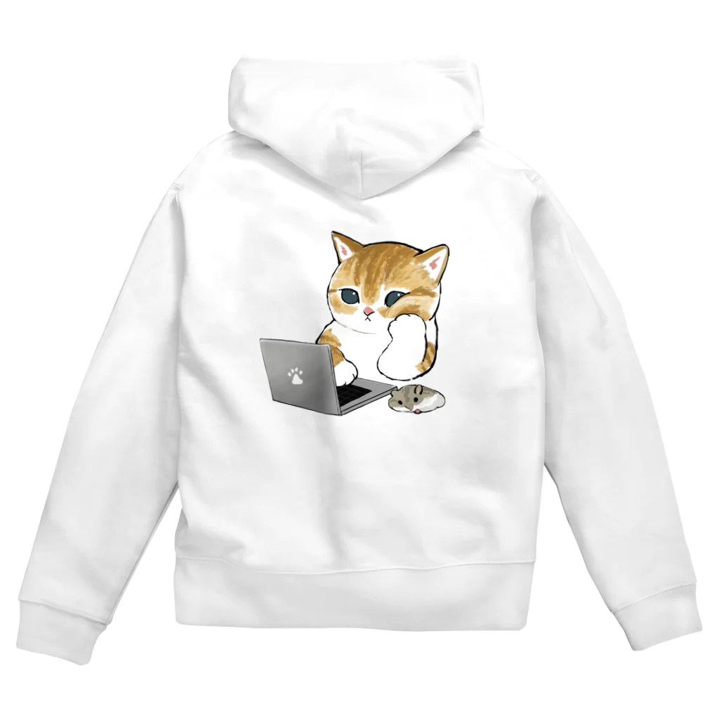 mofusandの在宅勤務のプロ、その名は猫。 Zip Hoodie