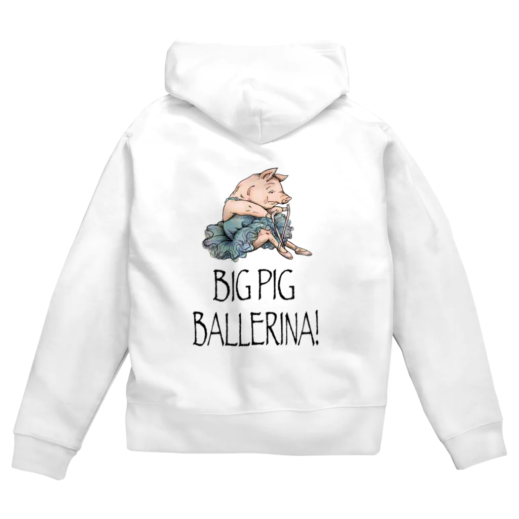 atelier✳︎miraのBIG PIG BALLERINA! ジップパーカー