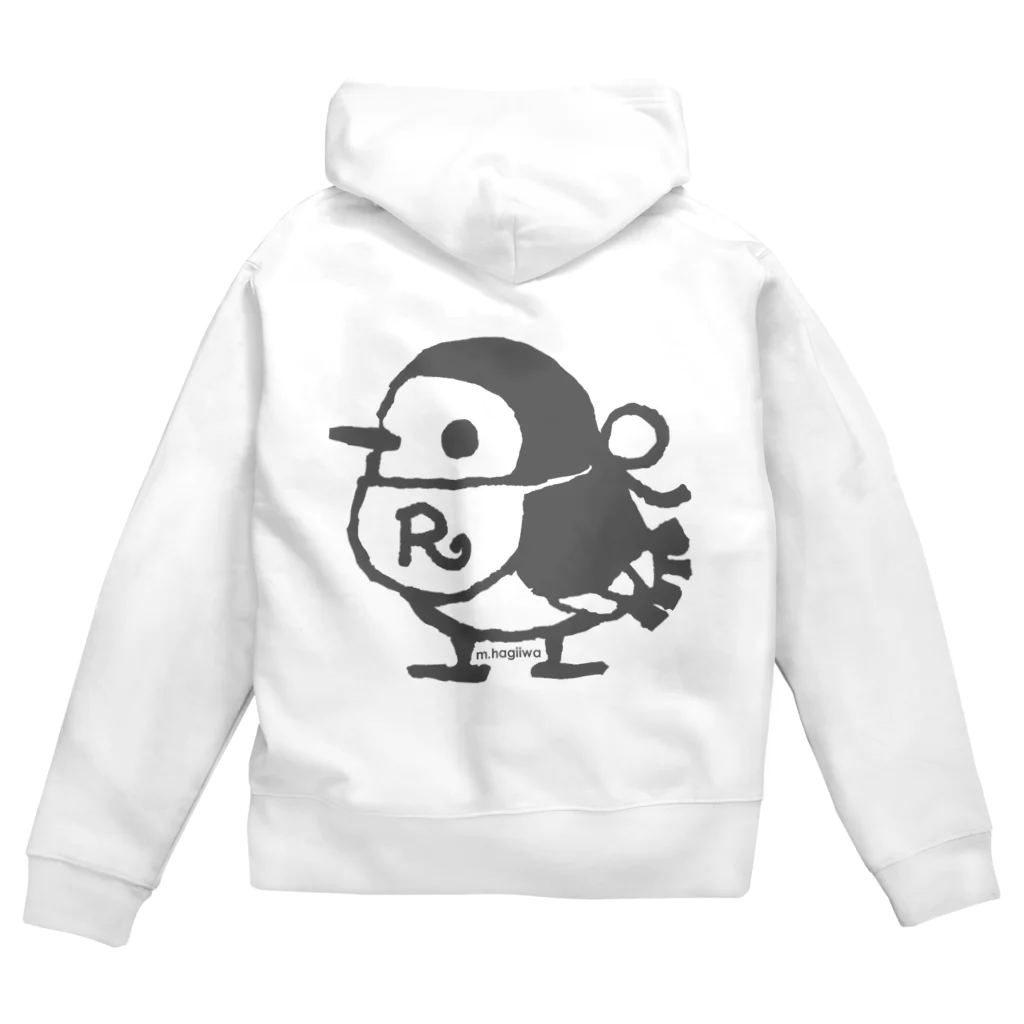 萩岩睦美のグッズショップのジップパーカーバックプリント（淡色）　リルフィ Zip Hoodie