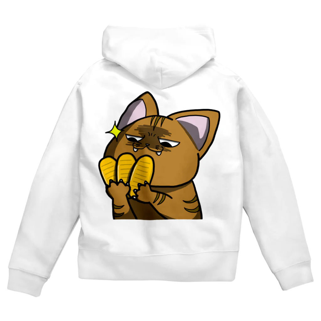 思う屋の価値の分かる猫 Zip Hoodie