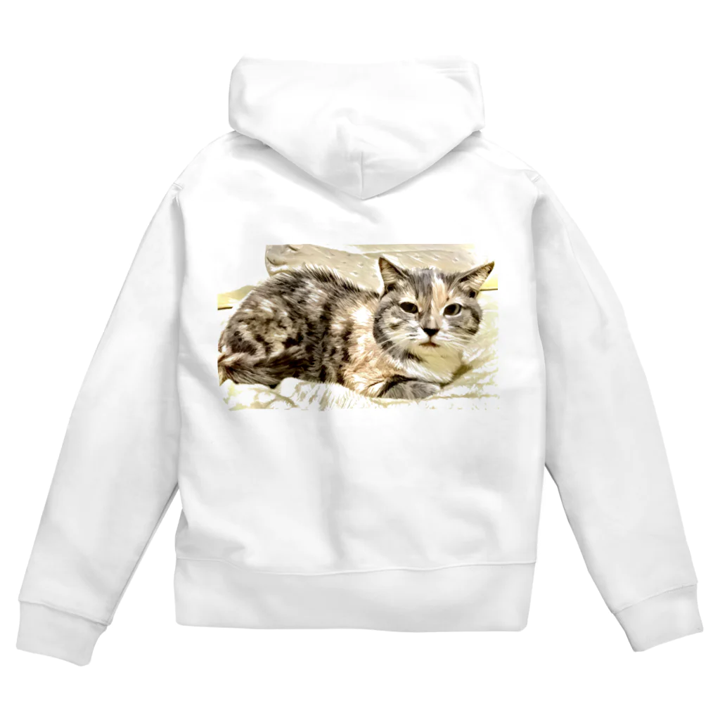 ねこまみれのARARA Zip Hoodie