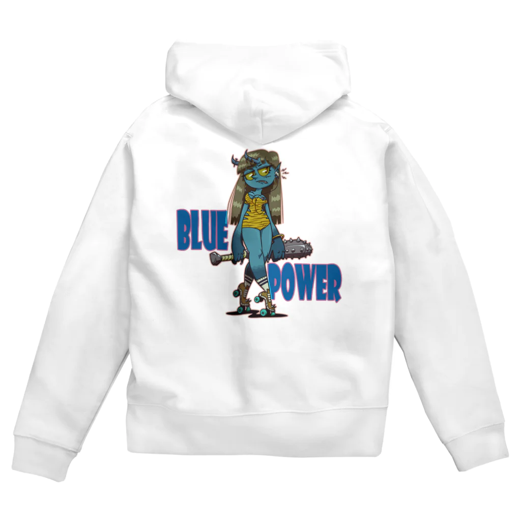 nidan-illustrationの“BLUE POWER” Zip Hoodie