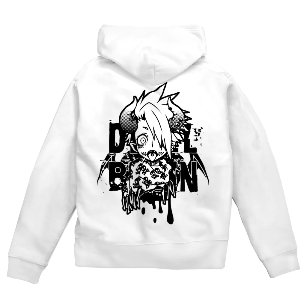 デヴィルブレイン通販部SUZURI店のDEVILBRAIN Zip Hoodie