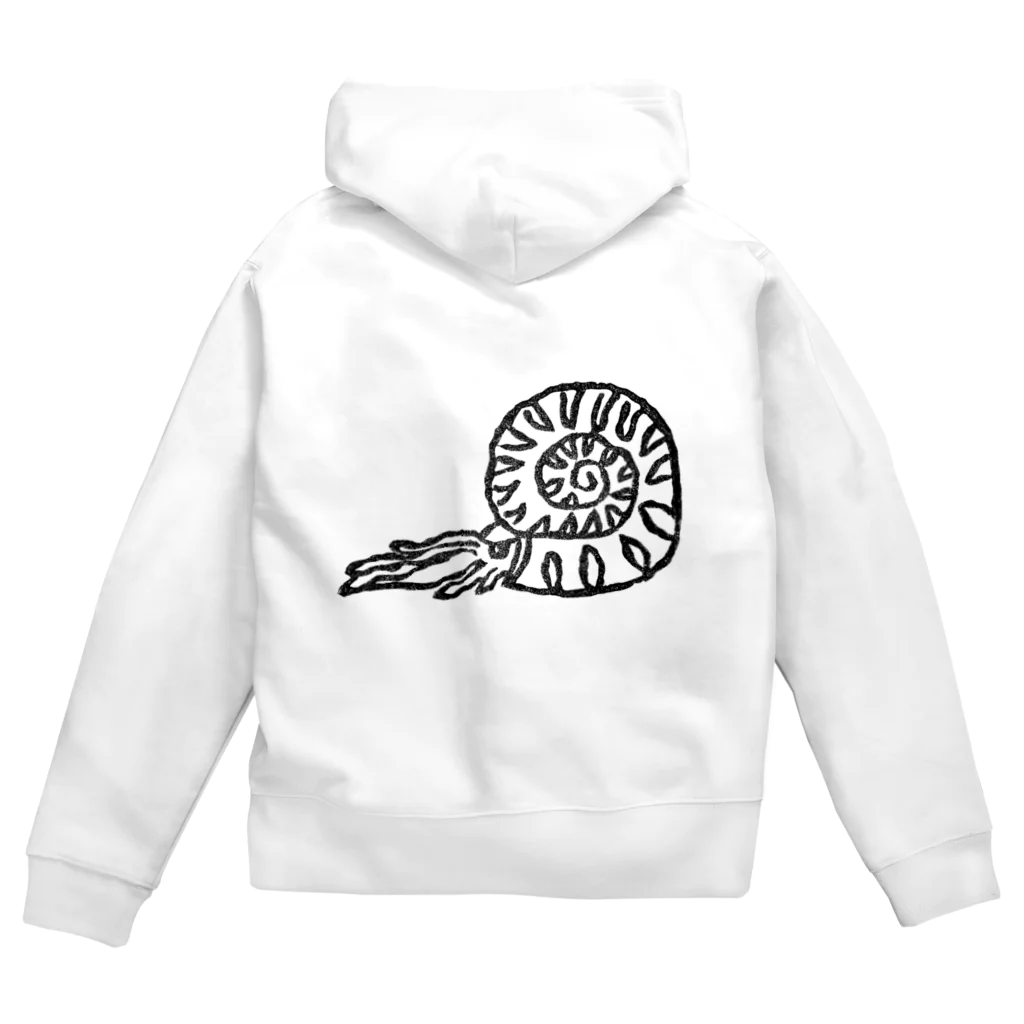 はんこや　のののアンモナイト Zip Hoodie