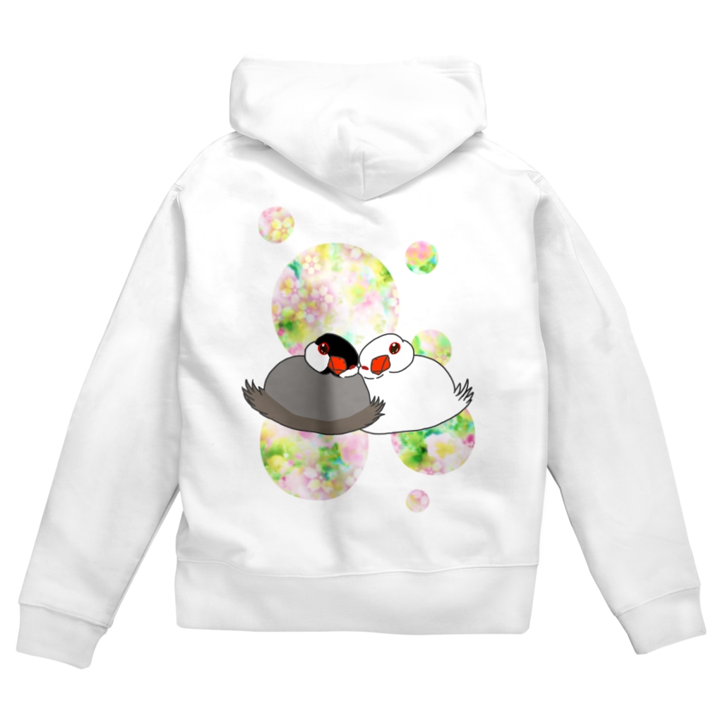 Lily bird（リリーバード）のとろける文鳥ず Zip Hoodie