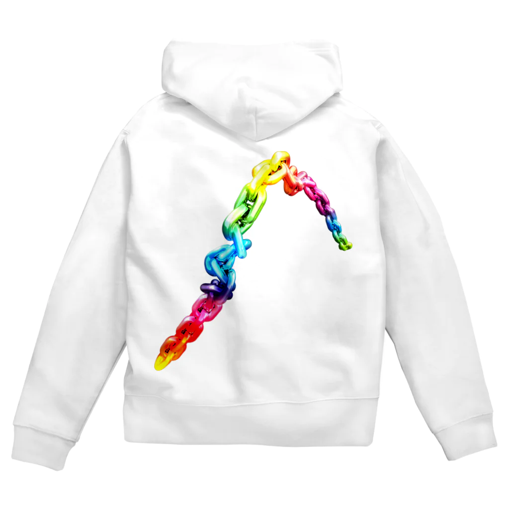 ナグラクラブ デザインのくさりレインボー 3 Zip Hoodie