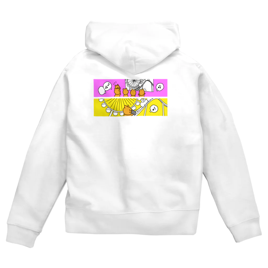 QuokkaGOODSの前も後ろもクオッカHAPPY Zip Hoodie