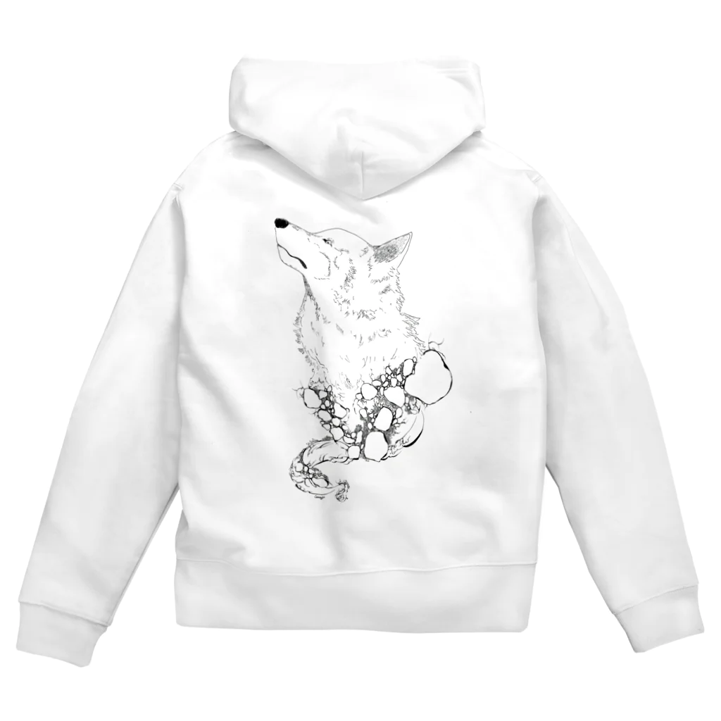 ごまじゅにあの狼パーカー ジップ Zip Hoodie