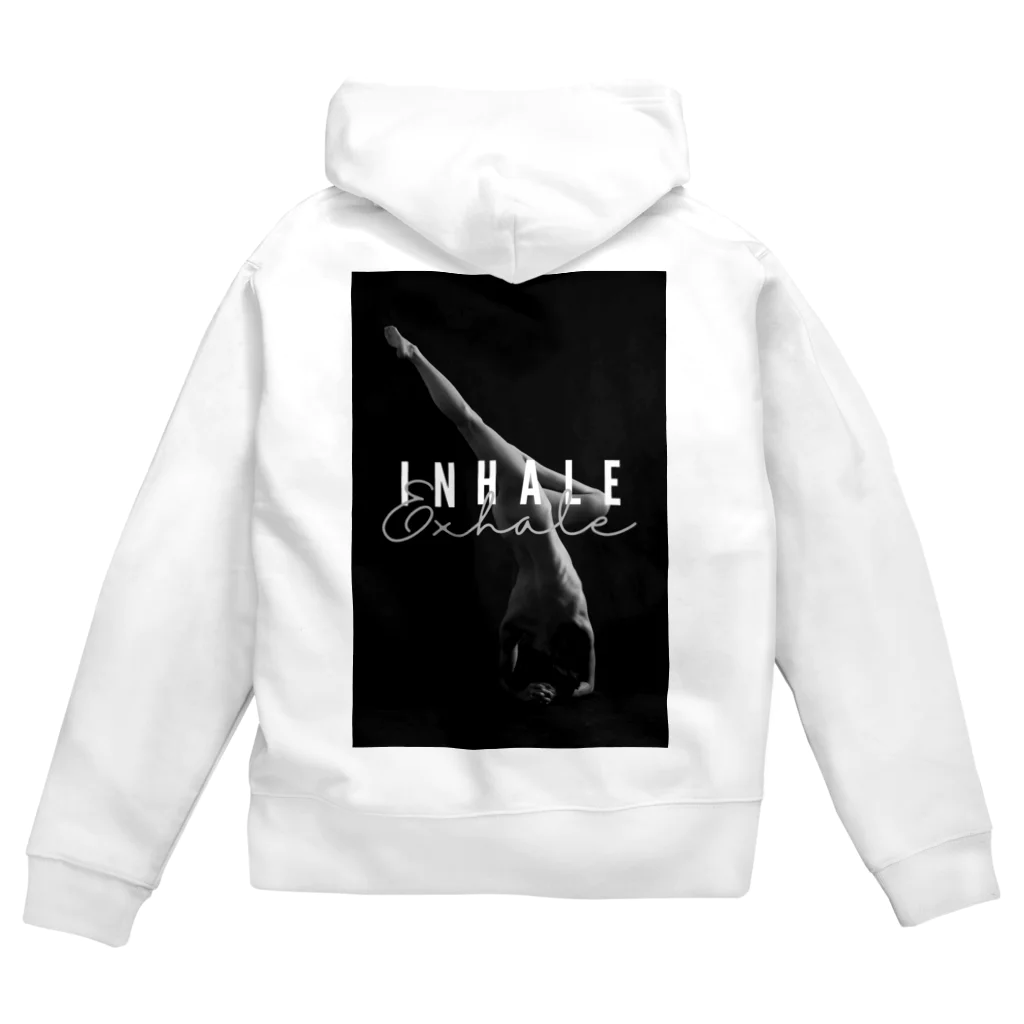 yocchi💎【日本人初】ヌードヨガアーティストのヌードヨガアーティストyocchi 【inhale,exhale】 Zip Hoodie