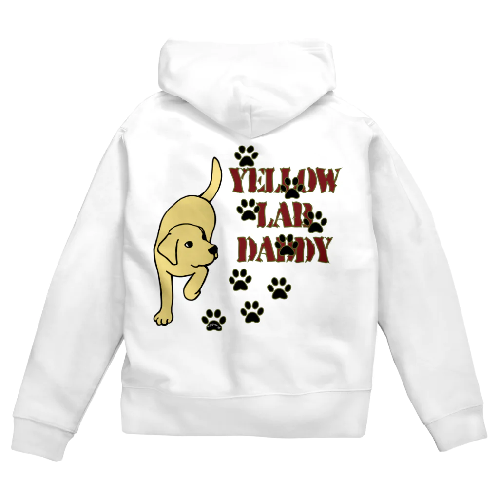 ハッピー・ラブラドールズのYellow Lab Daddy　イエローラブラドール ジップパーカー