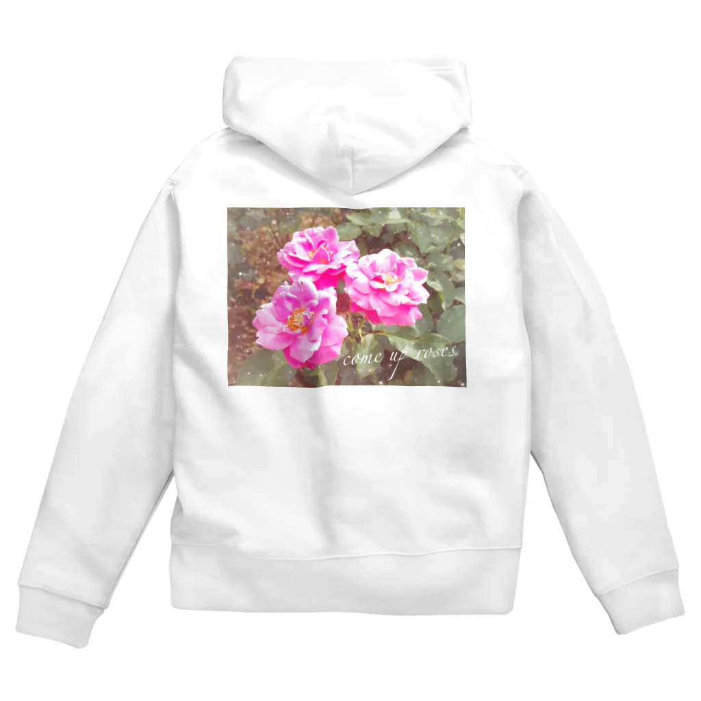 kopanの虹の世界のpink Rose Zip Hoodie