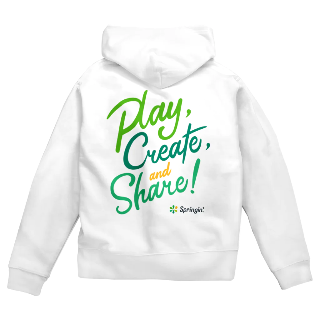 Springin’®オフィシャルショップのSpringin’ 「Play, Create, and Share!」 ジップパーカー