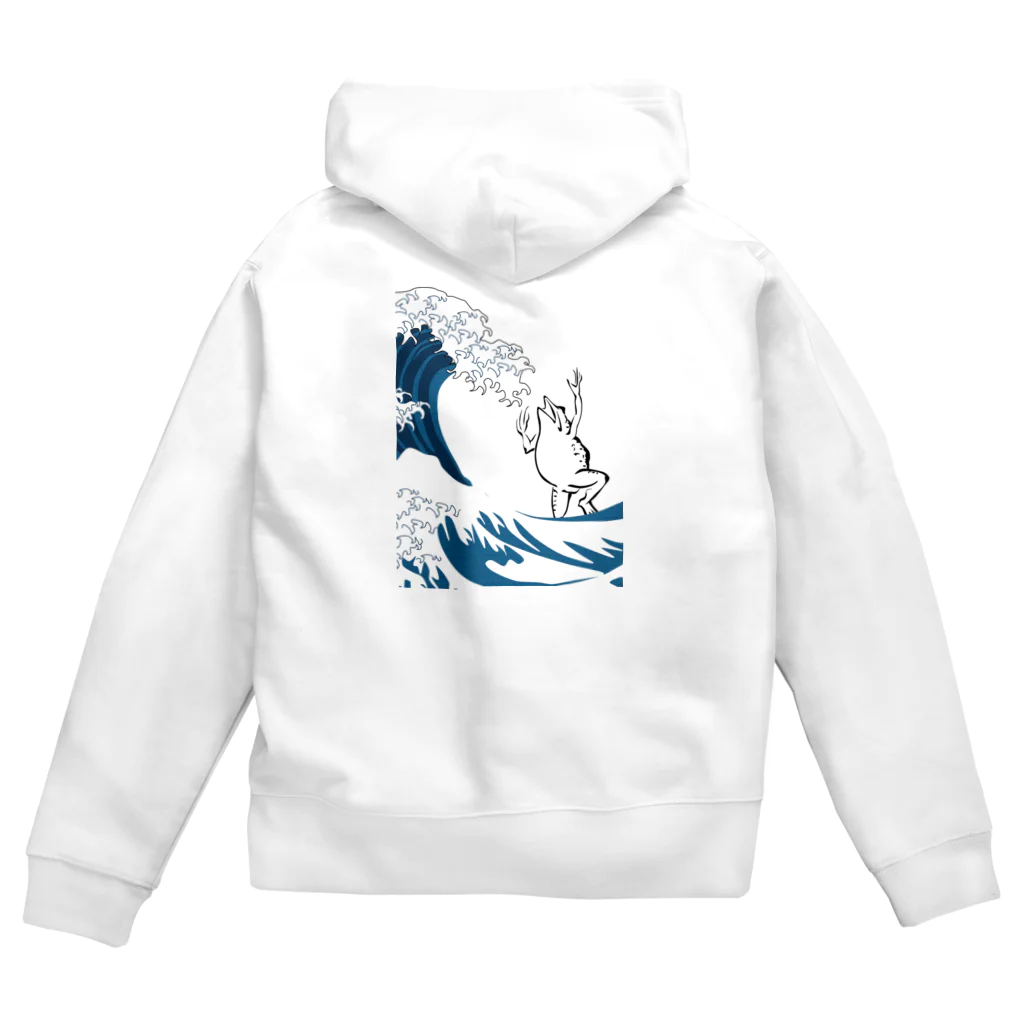 INIの鳥獣戯画×富嶽三十六景 Zip Hoodie