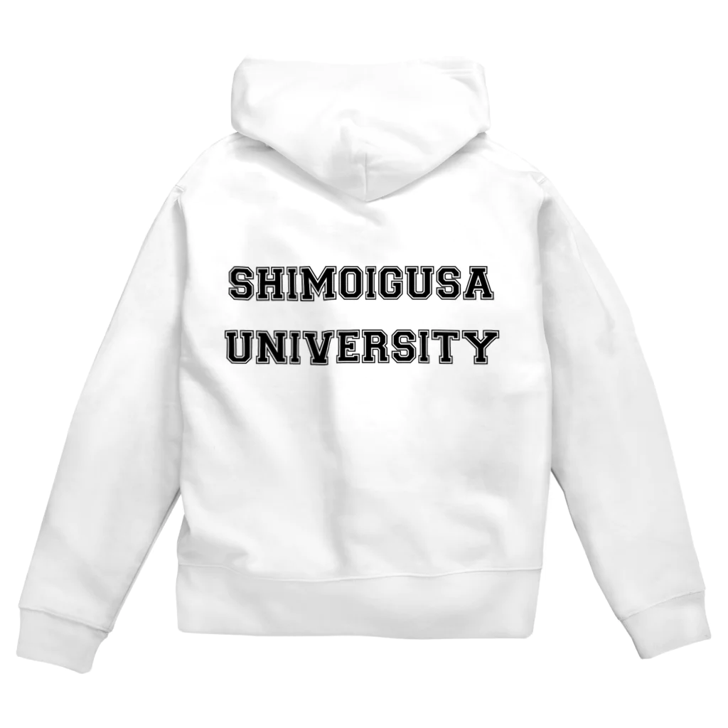 vaigenのSHIMOIGUSA UNIVERSITY黒3 ジップパーカー