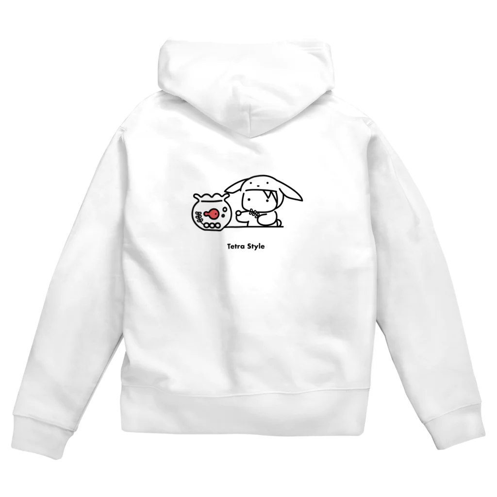 Tetra Styleの金魚（コナ） Zip Hoodie