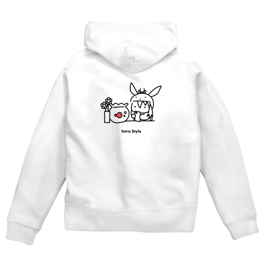 Tetra Styleの金魚（モカ） Zip Hoodie