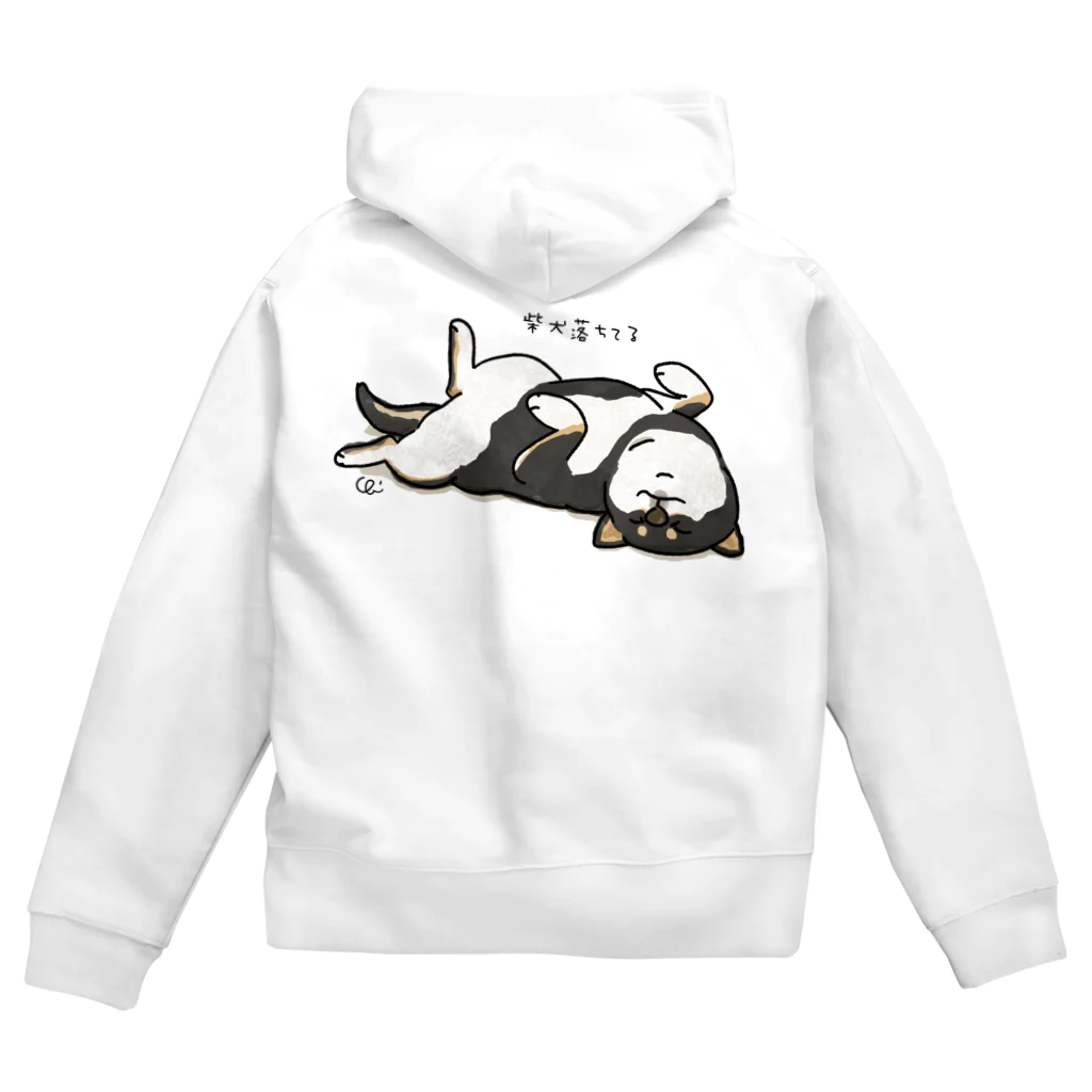 chizuruの柴犬落ちてる（黒柴） Zip Hoodie