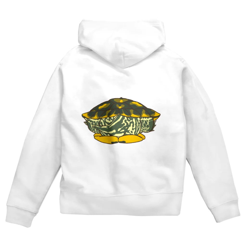 菊白晶ラボのちょっとイヤイヤなアカミミガメ Zip Hoodie