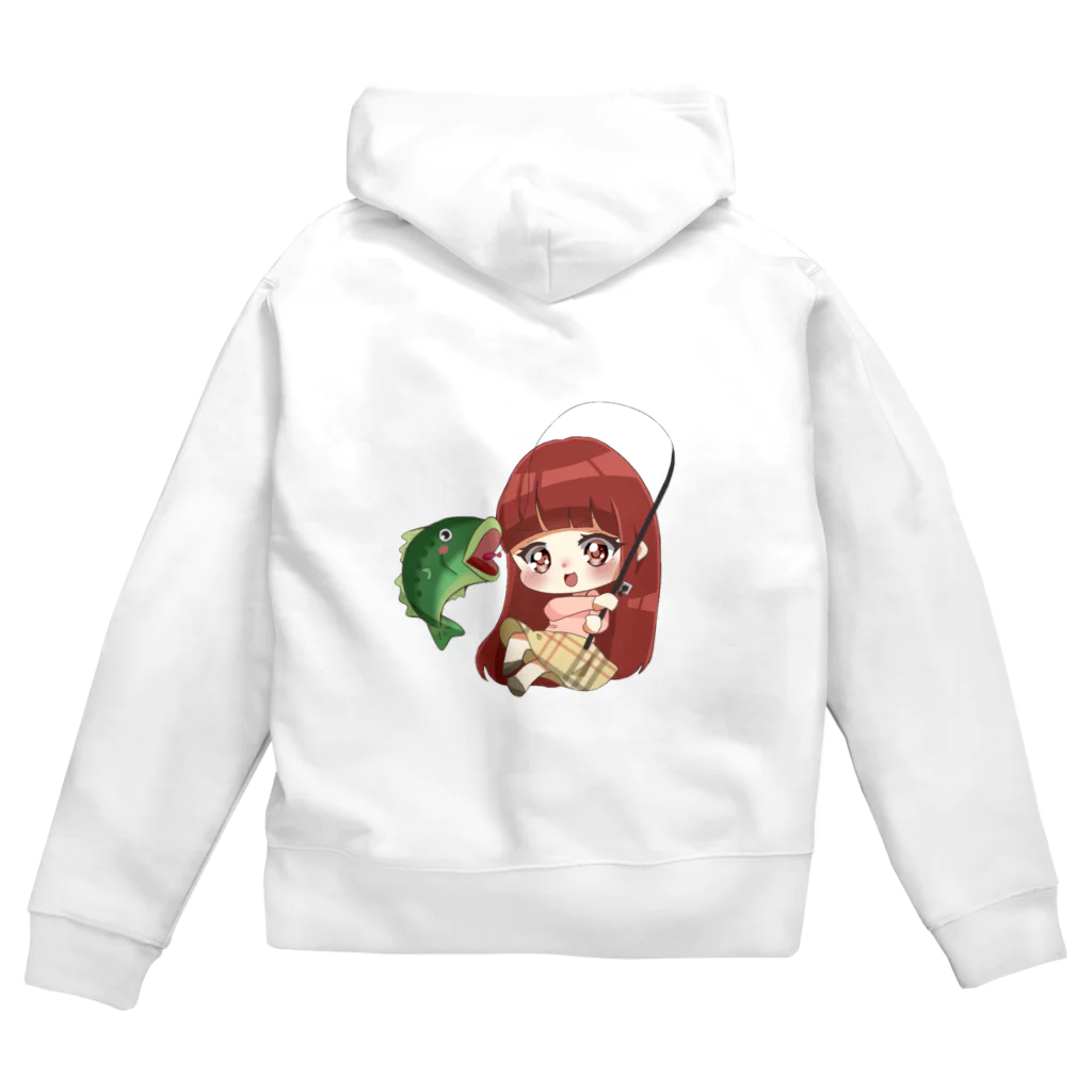 釣り師こしっちゃんのバザーのこしっちゃん Zip Hoodie