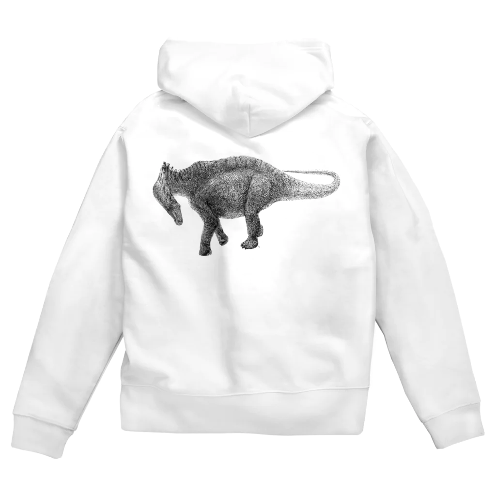 segasworksのAmargasaurus（白黒） Zip Hoodie