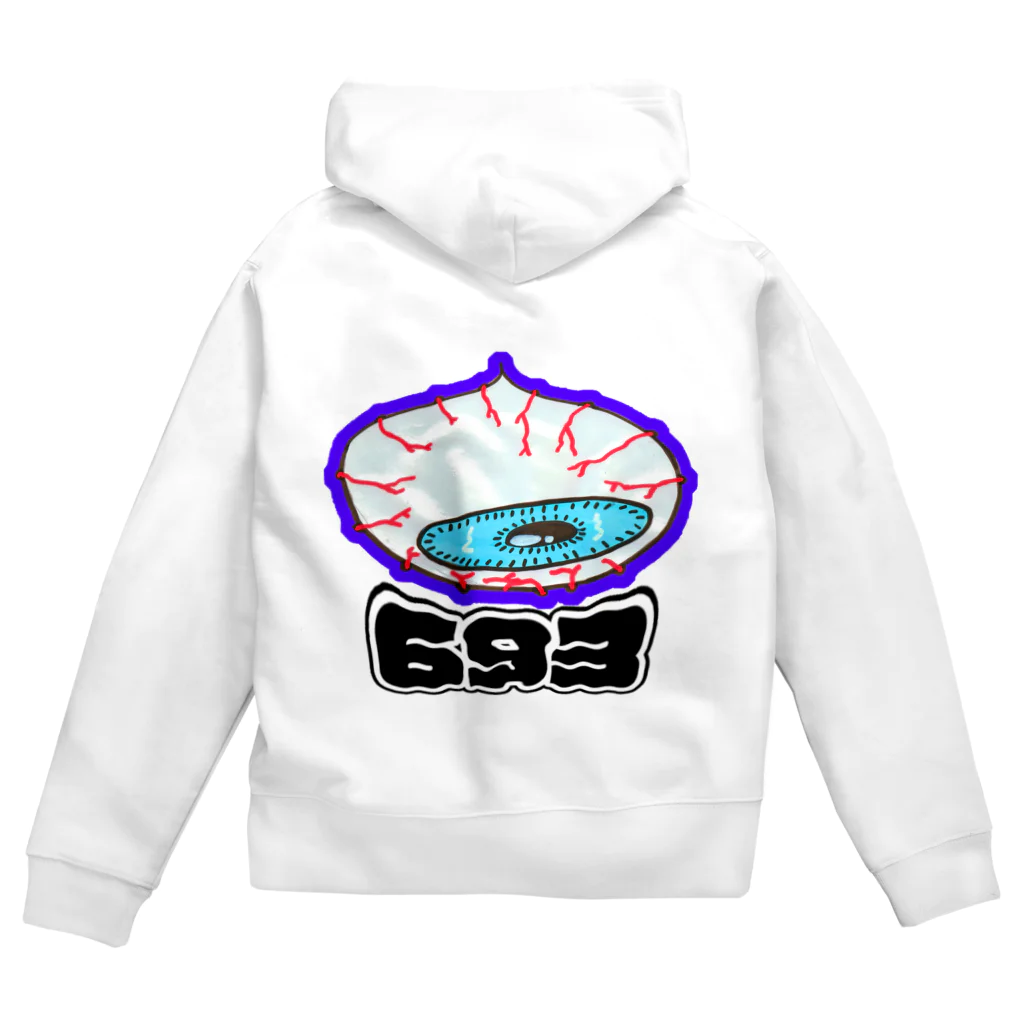 693ぽっぷクリエイティブのブランド　693 　目覚めの眼球 Zip Hoodie