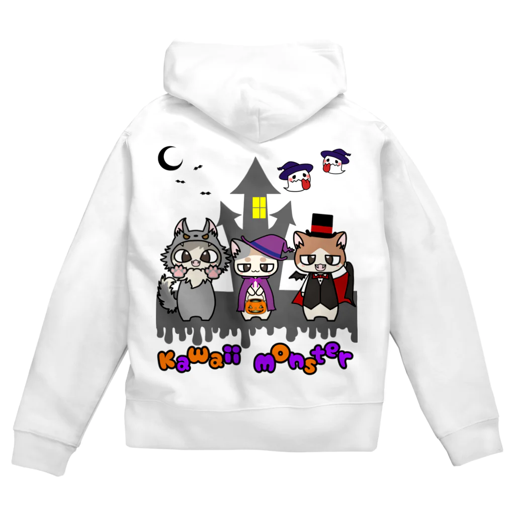 ねことおひるねのはろうぃん Zip Hoodie