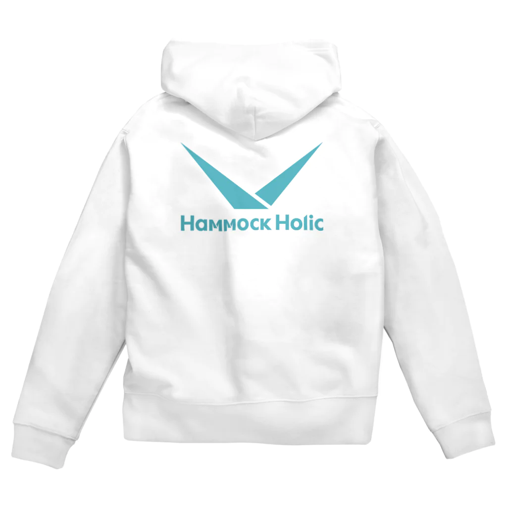 HAMMOCK HOLICの青ロゴシリーズ ジップパーカー