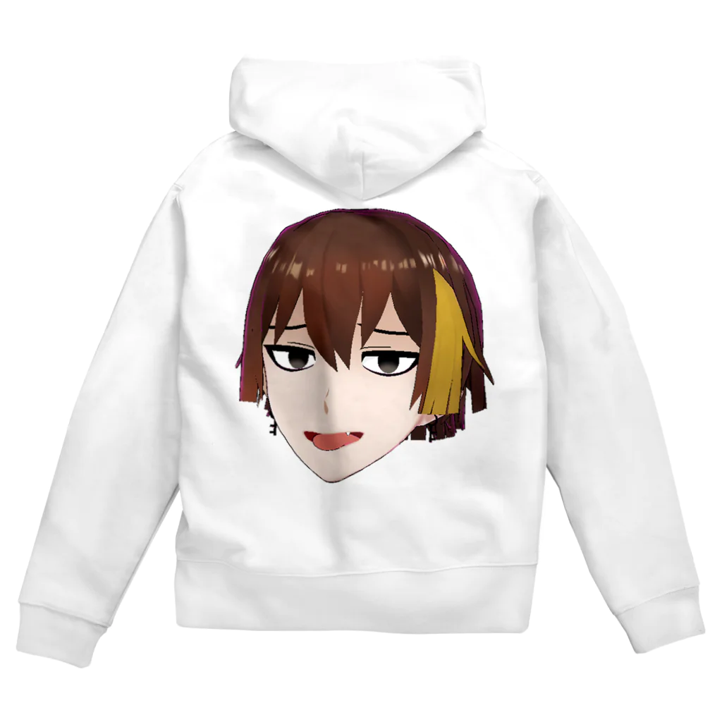 竹相カギのゴミフリマのKAGI’s FACE Zip Hoodie