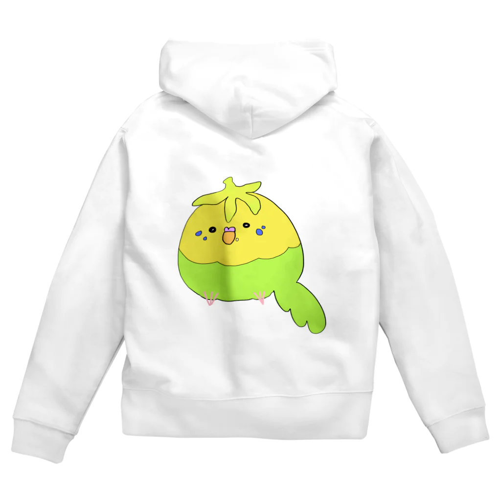 Poulet(miya)のバナナとインコさん Zip Hoodie