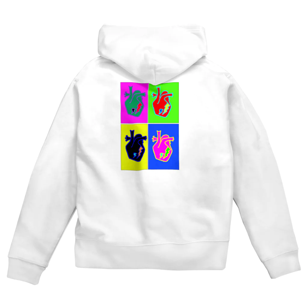 Pop OrganのPop Heart Zip Hoodie