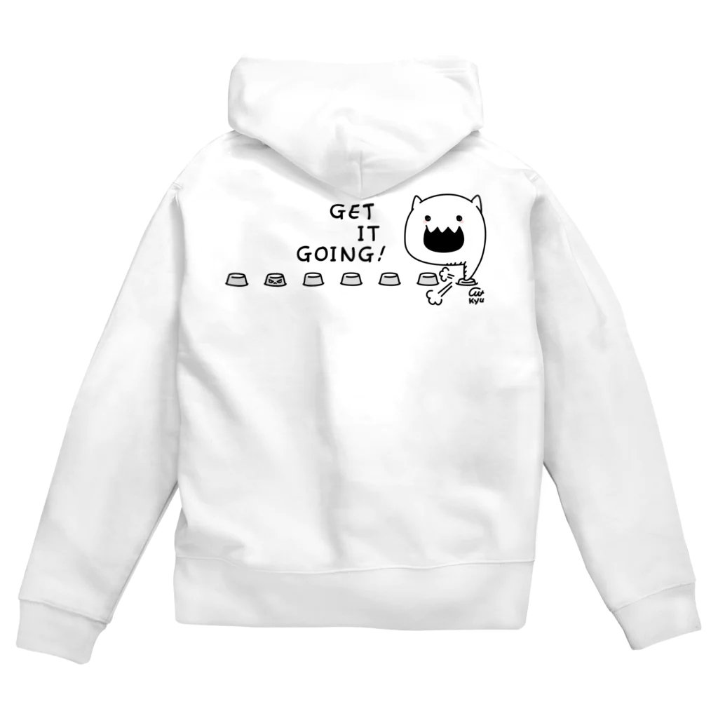 イラスト MONYAAT のやるきボタンB Zip Hoodie