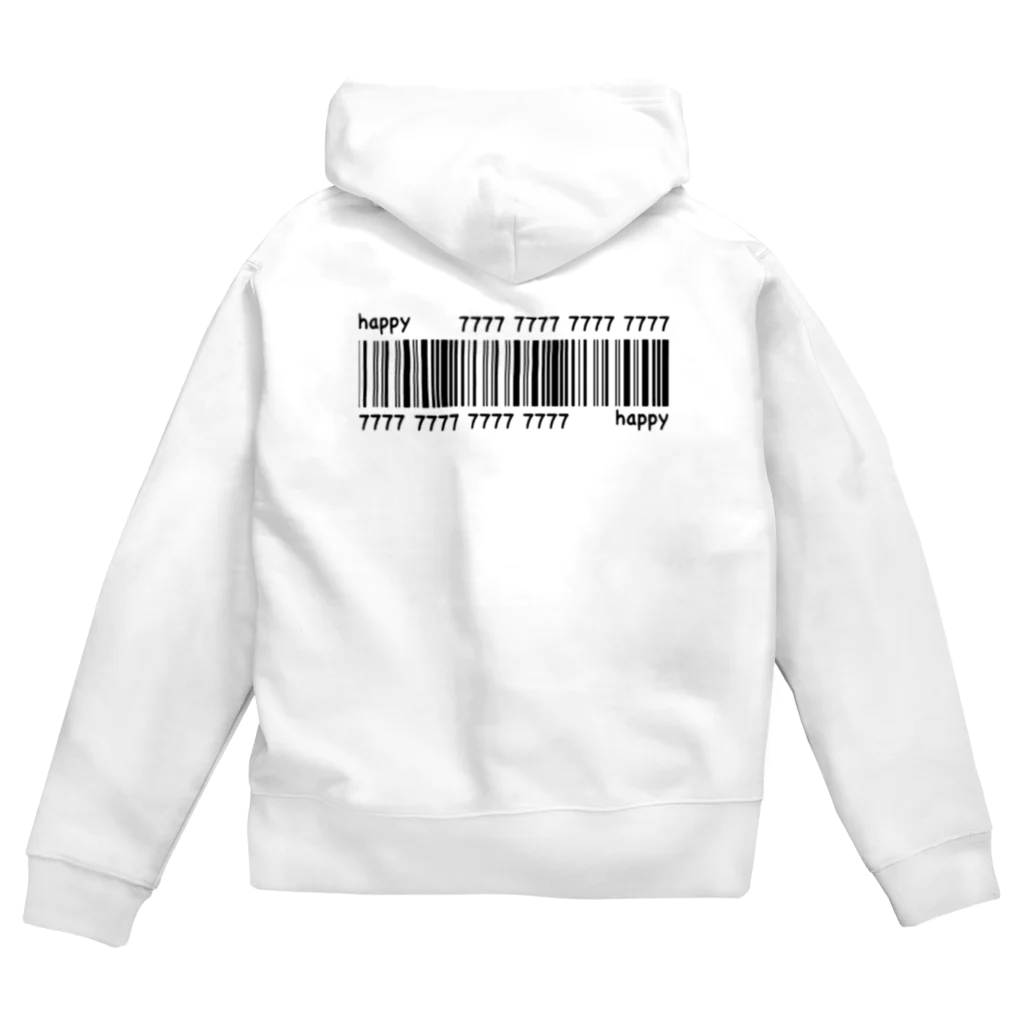 k_iのhappyがよってきそうなhappyバーコード Zip Hoodie