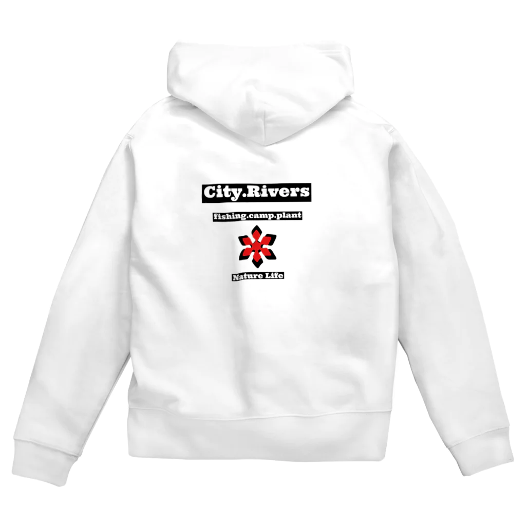 シティーリバーズのお店のCity.Riversロゴパーカー Zip Hoodie