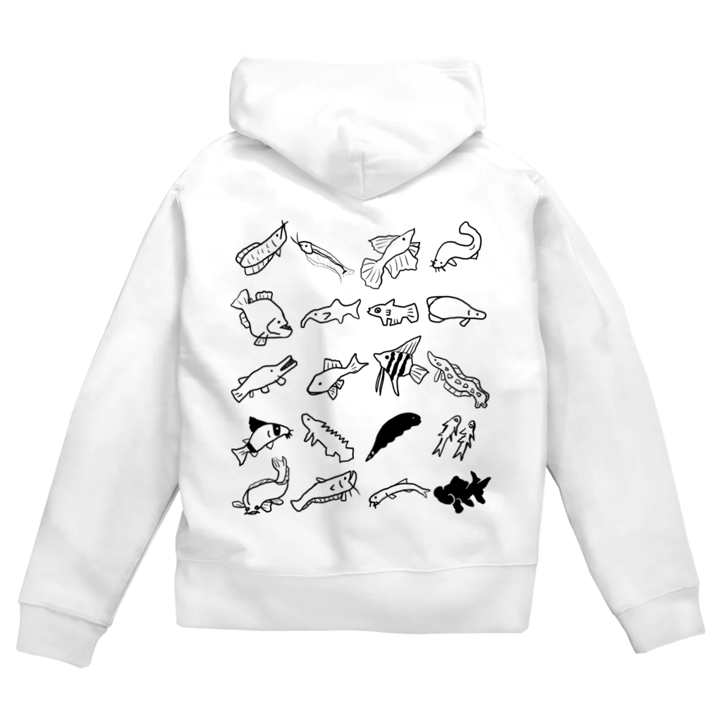 いきものや　のの（別館）の淡水魚整列 Zip Hoodie