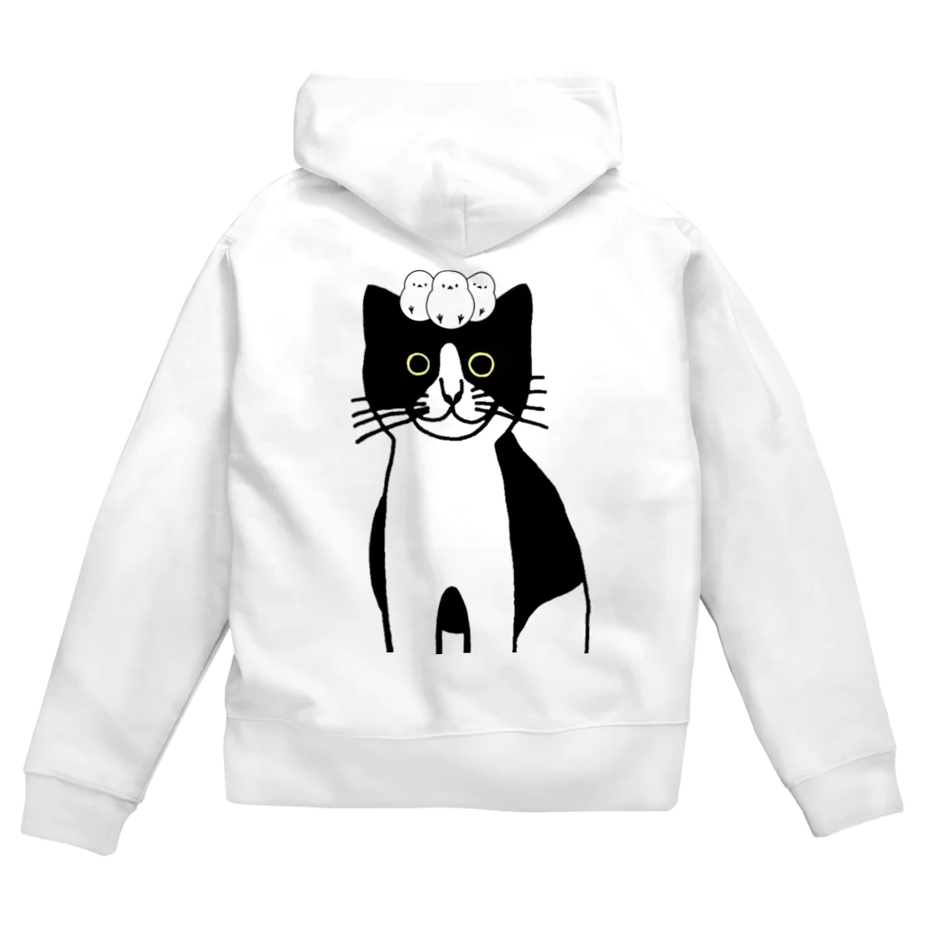 aiueoneko358のハチワレちゃんとシマエナガ Zip Hoodie