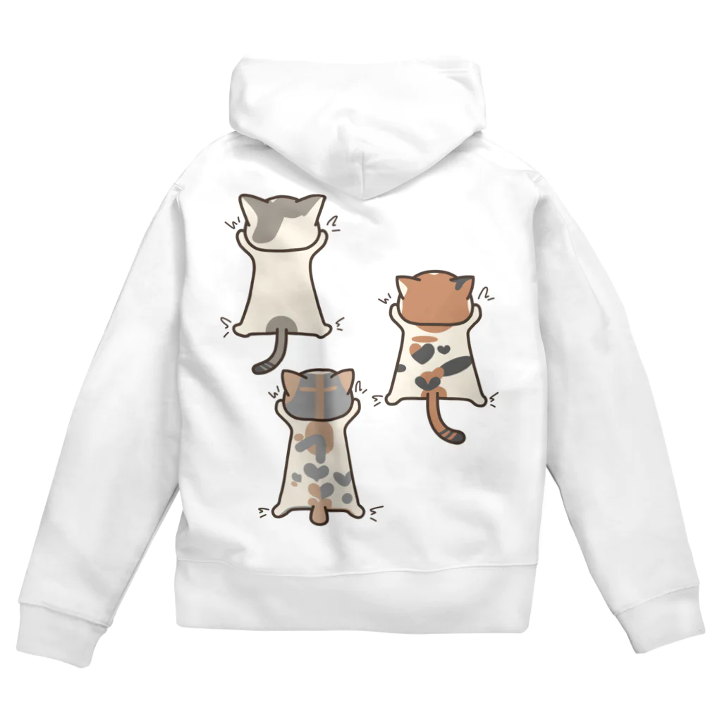 ねことおひるねのみんなでよじよじ Zip Hoodie