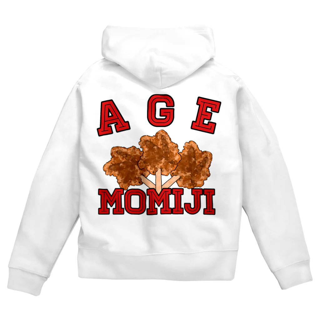 ヘンテコデザイン専門店　SYUNLABOのAGE MOMIJI ジップパーカー