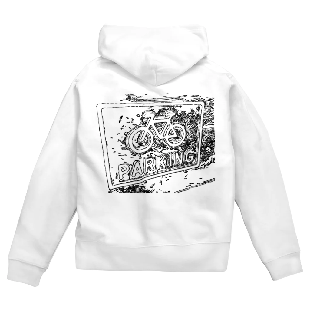 わらしゃんどのPARKING（モノクロver.） Zip Hoodie