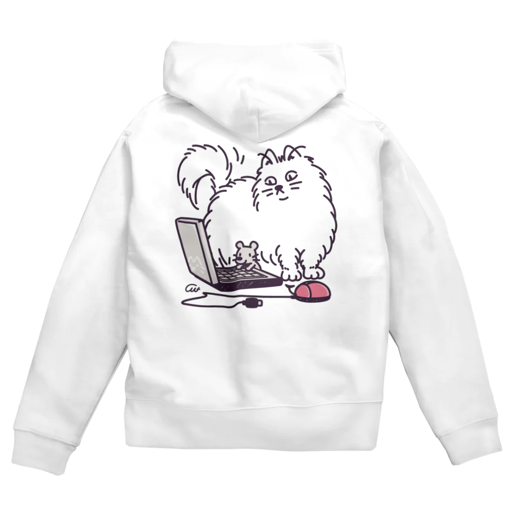 イラスト MONYAAT のワールドワイドでCHU Zip Hoodie