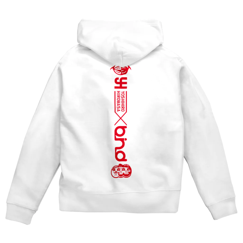 b.n.d [街中でもラグビーを！]バインドのFULL BACK MAN RED Zip Hoodie