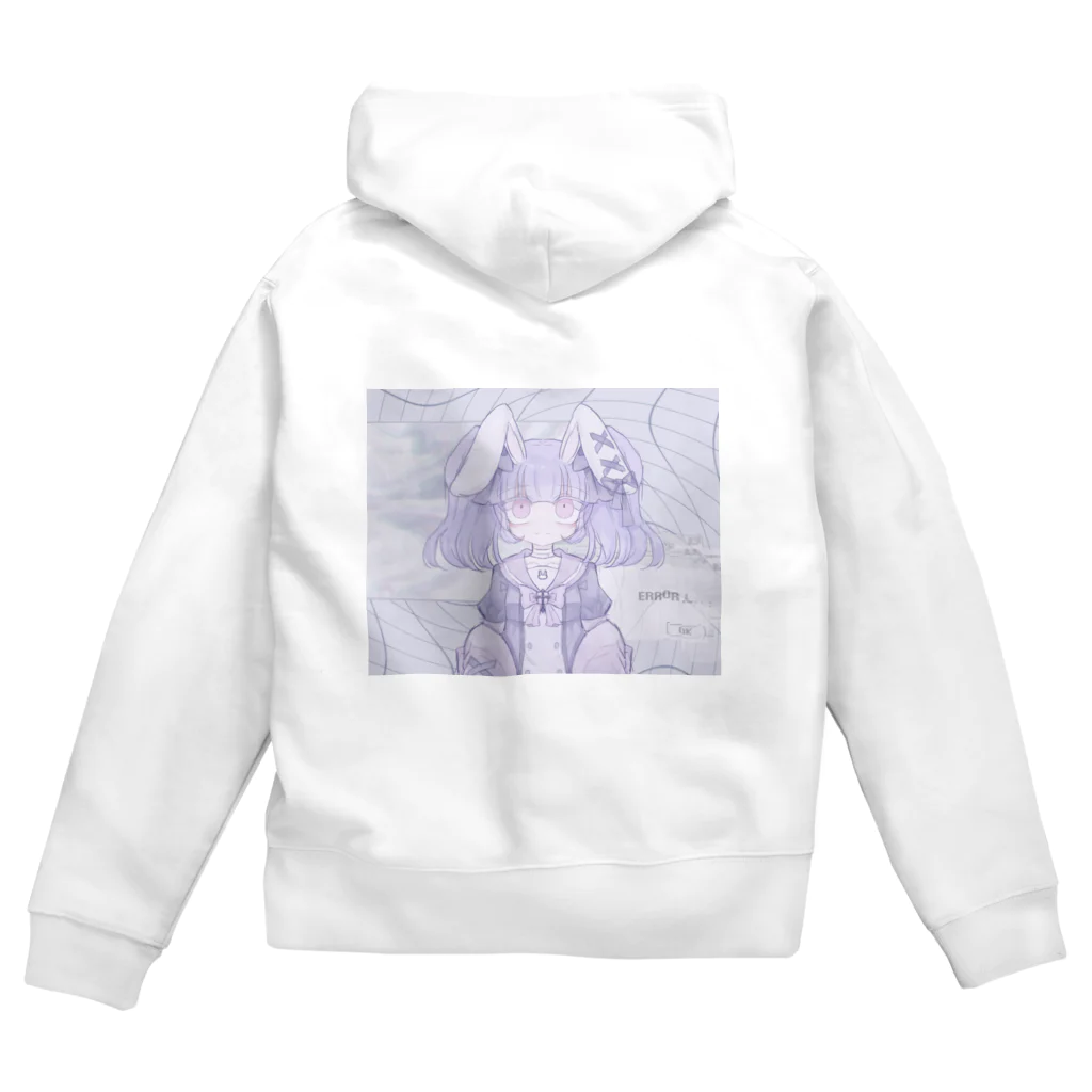 あくむ病院の電子のうさぎ。（鈴子らん） Zip Hoodie