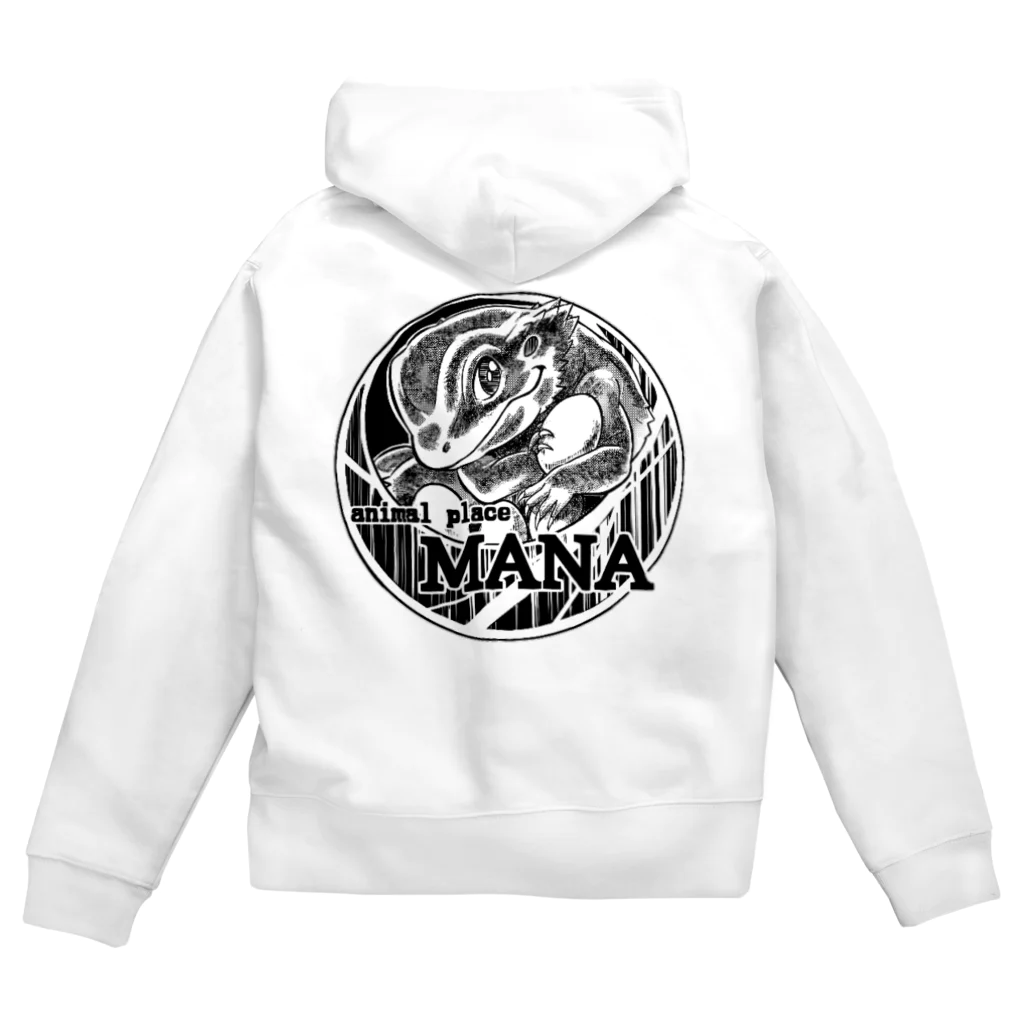 animal place MANAのanimal place MANAオリジナルロゴ ジップパーカー Zip Hoodie