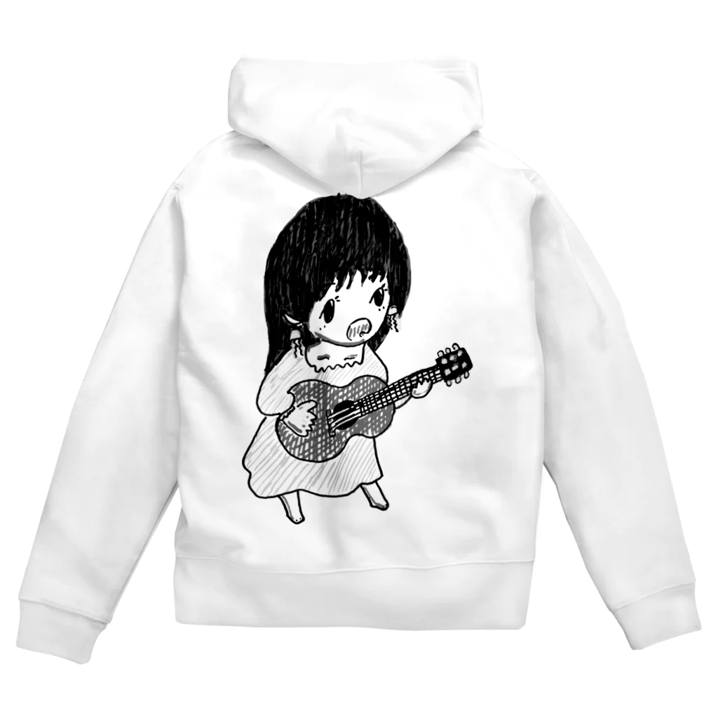 アラキケンスケのアコギ裸足（グレイ） Zip Hoodie