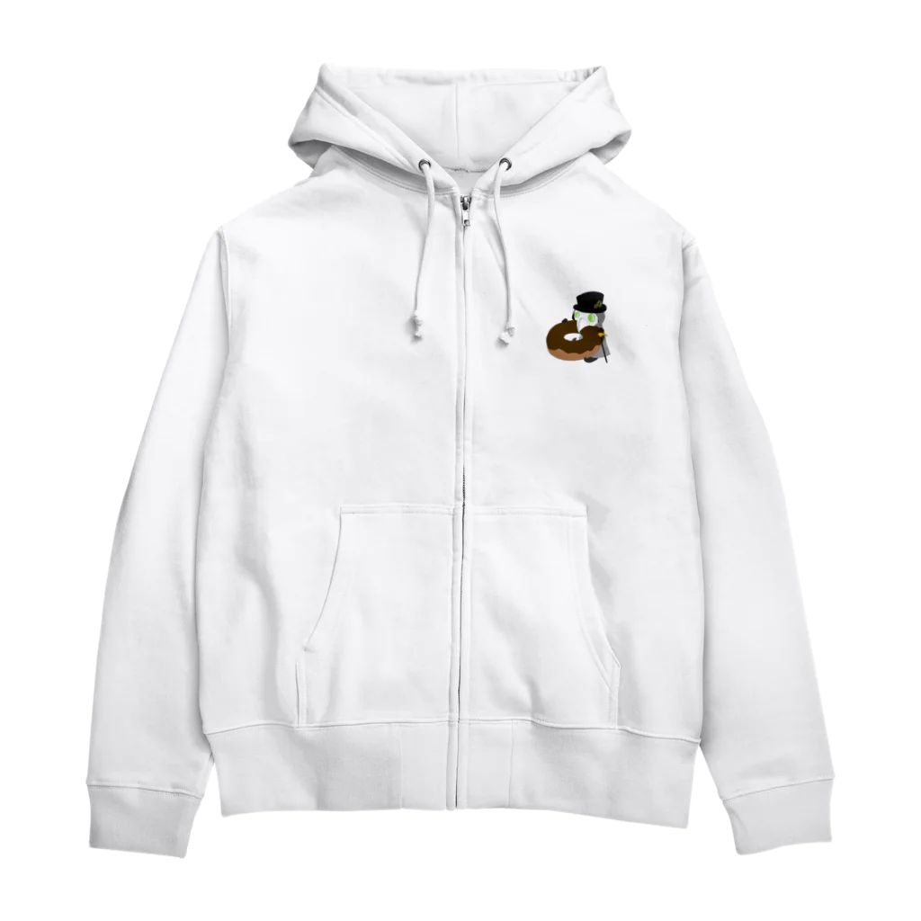 天空海洋研究会のドーナツもぐもぐペスト君 Zip Hoodie