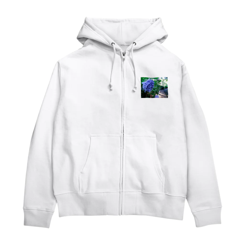 Un-Obliviateの華にブルー Zip Hoodie