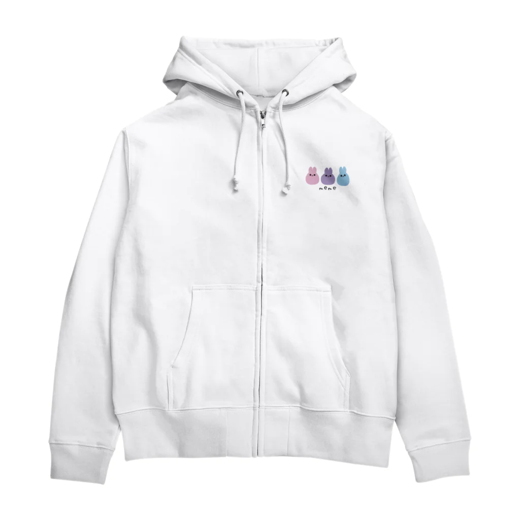 nagiのmemeが3匹（夢カワパステル） Zip Hoodie