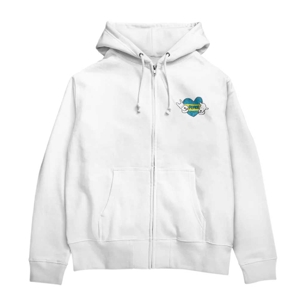 ウクライナのワンコ応援団のウクライナ応援団　paritora Zip Hoodie